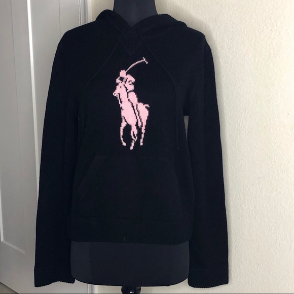 Ralph Lauren Pink Pony Black Cashmere 